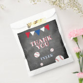 Schattigee Baseball Chalkboard Kids Verjaardag Dan Bedankzakje (Gezegeld)