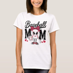Schattigee Baseball Mom Coquette T-shirt