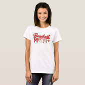 Schattigee Baseball Mom Game Day Modern Cheer Moth T-shirt (Voorkant volledig)