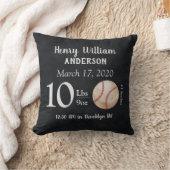 Schattigee Baseball Sportbal Baby Geboortestatisti Kussen (Deken)