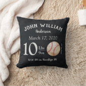 Schattigee Baseball Sportbal Baby Geboortestatisti Kussen (Deken)