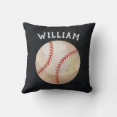 Schattigee Baseball Sportbal Baby Geboortestatisti Kussen (Achterkant)