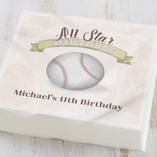 Schattigee Baseball Verjaardag Party Custom Servet