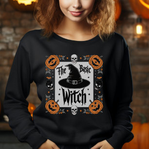 Schattigee  Basic Witch Halloween Hoodie Pumpkins Trui