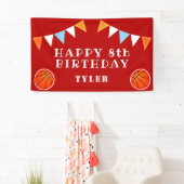 Schattigee Basketbal Bunting Flags Kids Verjaardag Spandoek (Insitu)
