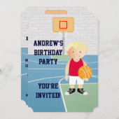 Schattigee Basketbal kinderen Verjaardagsfeestuitn Kaart (Voorkant / Achterkant)