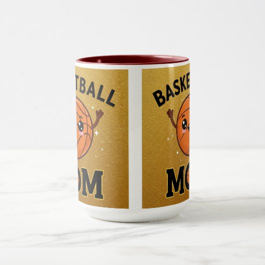 Schattigee basketbal moeder Mok (Midden)