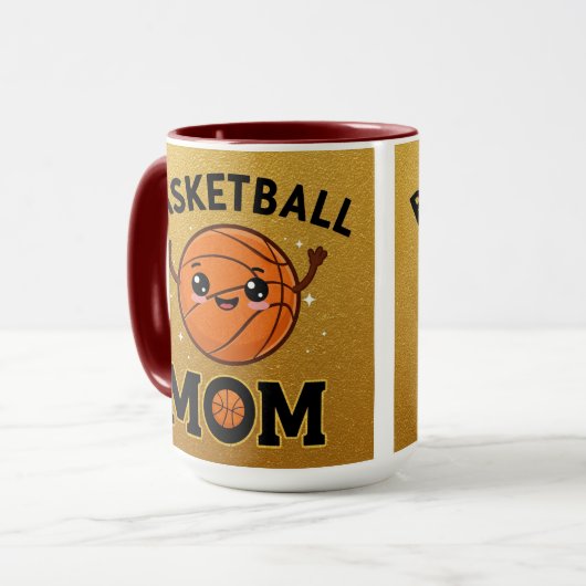 Schattigee basketbal moeder Mok (Voorkant links)