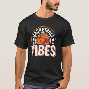 Schattigee Basketbal Vibes Basketbal Liefhebber Vr T-shirt