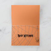 Schattigee Basset Hound op grappige Halloween-kaar Kaart (Binnen)