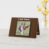 Schattigee Basset Hound op Grappige Verjaardag Kaa Kaart (Gele Bloem)