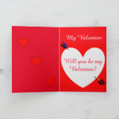 Schattigee Basset Hound op zoek naar een Valentijn Feestdagen Kaart (Binnen)