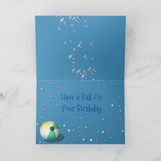 Schattigee basset, palm en zwembad op een grappige kaart (Binnen)