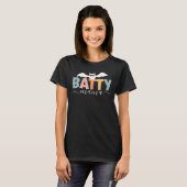 Schattigee Bat Batty Mom Halloween T-shirt (Voorkant volledig)