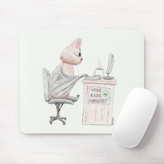 Schattigee Bat Desk Muismat (Met muis)