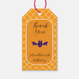 Schattigee Bat Halloween Verjaardagsfeest Favoriet Cadeaulabel