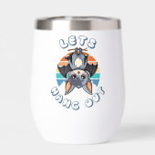 Schattigee Bat Hanging en Retro Sunset | Laten we (Achterkant)