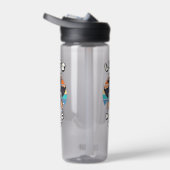 Schattigee Bat Hanging en Retro Sunset | Laten we Waterfles (Rechts)