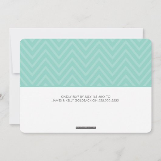 SCHATTIGEE BAT MITZVAH trendy naam chevron pattern Kaart (Achterkant)