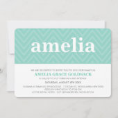 SCHATTIGEE BAT MITZVAH trendy naam chevron pattern Kaart (Voorkant)