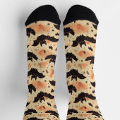 Schattigee Bat Retro Halloween Pattern Sokken (Top)