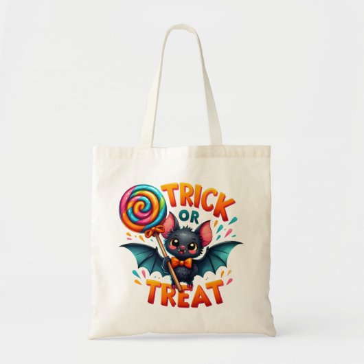 Schattigee Bat Trick or treat Bag Tote Bag (Voorkant)