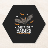 Schattigee Batty voor baby's Arbeid en bevalling V Kartonnen Onderzetters (Voorkant)