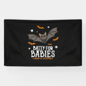 Schattigee Batty voor baby's Arbeid en bevalling V Spandoek (Horizontaal)