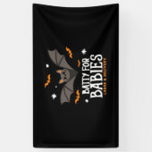 Schattigee Batty voor baby's Arbeid en bevalling V Spandoek (Verticaal)