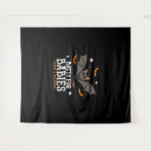 Schattigee Batty voor baby's Arbeid en bevalling V Wandkleed (Voorkant (horizontaal))