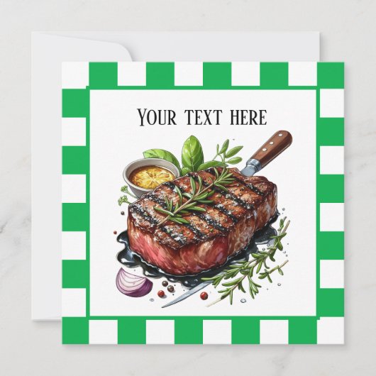 Schattigee BBQ Steak party Kaart (Voorkant)