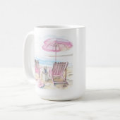 Schattigee Beach Art Coffee Mugs Koffiemok (Voorkant links)