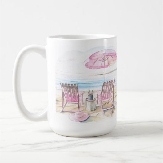 Schattigee Beach Art Coffee Mugs Koffiemok (Links)