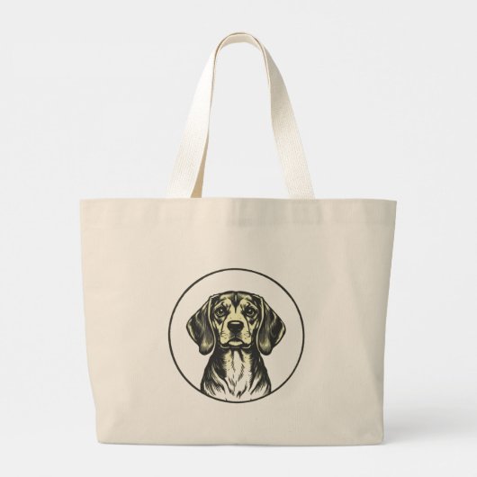 Schattigee Beagle Dog Canvas Tas (Achterkant)