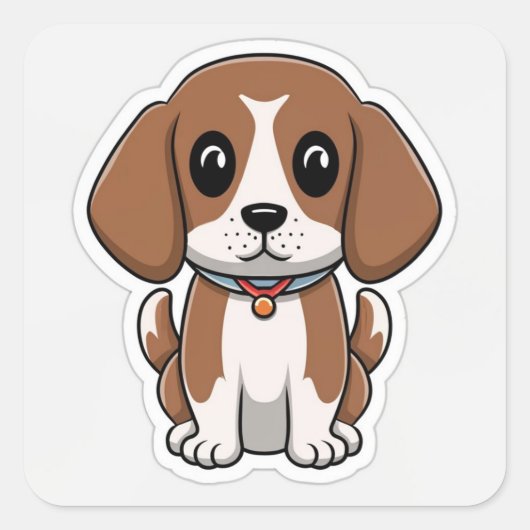 Schattigee Beagle Dog sticker (Voorkant)