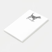 Schattigee Beagle Elegant Dog Drawing Post-it® Notes (Schuin)