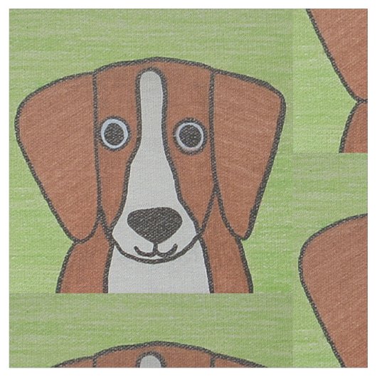 Schattigee Beagle Gedrukte Stof (Close Up)