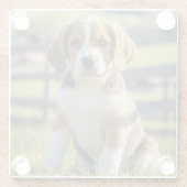 Schattigee Beagle Glass Onderzetters (Achterkant)