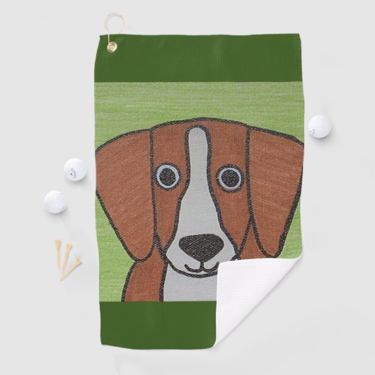 Schattigee Beagle golfhanddoek (Insitu)