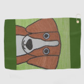 Schattigee Beagle golfhanddoek (Horizontaal)