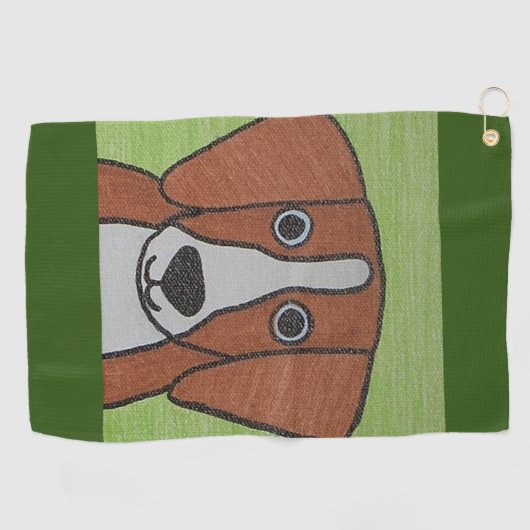 Schattigee Beagle golfhanddoek (Horizontaal)