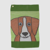 Schattigee Beagle golfhanddoek (Voorkant)