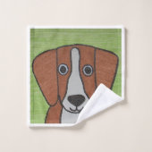 Schattigee Beagle handdoek set (Wasdoekje)