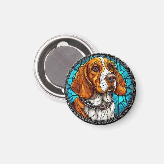 Schattigee Beagle hond Magneet (Voorkant / Achterkant)