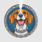 Schattigee Beagle hond Ornament (voorkant)