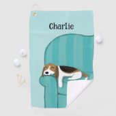 Schattigee Beagle Hondenliefhebber Custom Golfhanddoek (Insitu)