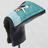 Schattigee Beagle Hondenliefhebber Custom Golfheadcover (3/4 voorkant)
