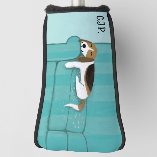 Schattigee Beagle Hondenliefhebber Custom Golfheadcover (Draai 90)