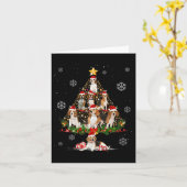 Schattigee Beagle Hondenliefhebbers Kerstboom Ligh Kaart (Gele Bloem)