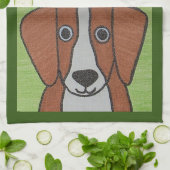 Schattigee Beagle keukenhanddoek (Gevouwen)
